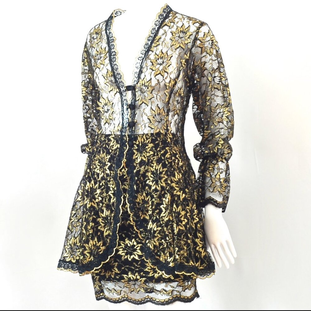 Gold Lame Skirt & Jacket